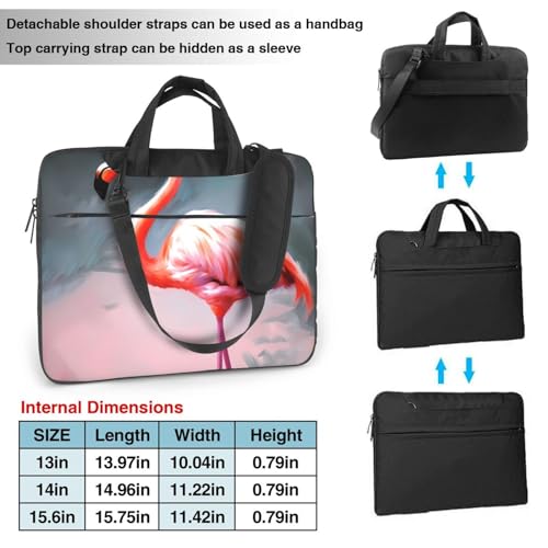 Bolso bandolera para laptop con diseño de flamenco miniatura 3
