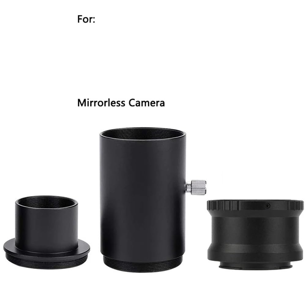 Adaptador de cámara sin Espejo for telescopio, Anillo en T, Tubo extensión Adaptador Montura 1,25" Piezas para telescopio astronómico