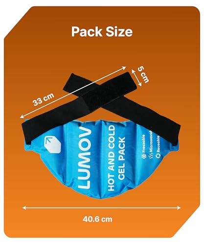 Image of Reusable Hot and Cold Ice Pack for Instant Pain Relief, Soft and Flexible Gel for Injuries & Pain Relief | Leakproof & Skin-Friendly Hot & Cold Pack for Shoulder, Ankle, Knee, Large Size