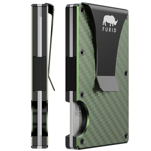 Minimalist Card Wallet for Men Slim: Rfid Metal Wallet with Money Clip Credit Card Holder - Gift for Man Husband at Anniversay Brithday