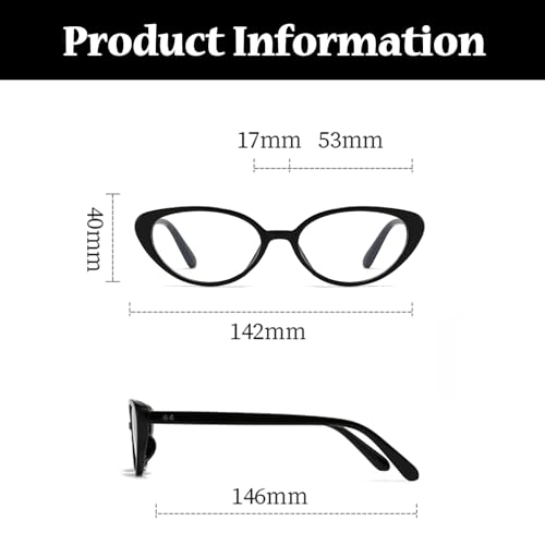 Image of LJCZKA Oval Blue Light Blocking Glasses for Women Men Retro Small Oval Frame Fashion Cat Eye Y2K Computer Eyeglasses