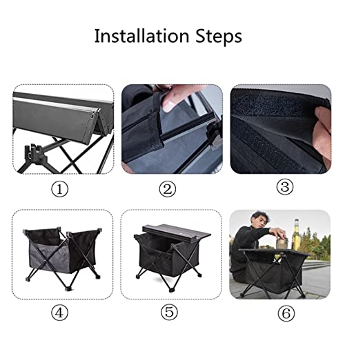 Table de camping portable pliante pour corriger le manque d'espace de rangement