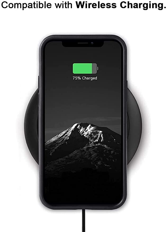Image of M7 Back Cover Compatible with iPhone 13 Flexible Slim Leather Case for iPhone 13 (Black)