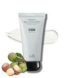 La'dor Tamanu Zinc Oxide Mild Mineral No Whitecast Sunscreen UV Clear Lightweight Daily Moisturizer Lotion with SPF 50+ PA++++ for Sensitive Skin Non Greasy Non Oily Long Lasting Korean Skincare