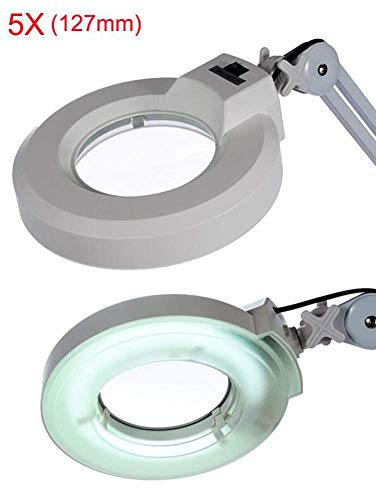 Lampe de beauté 5X sans ombre HJMMWT avec loupe haute précision intégrée