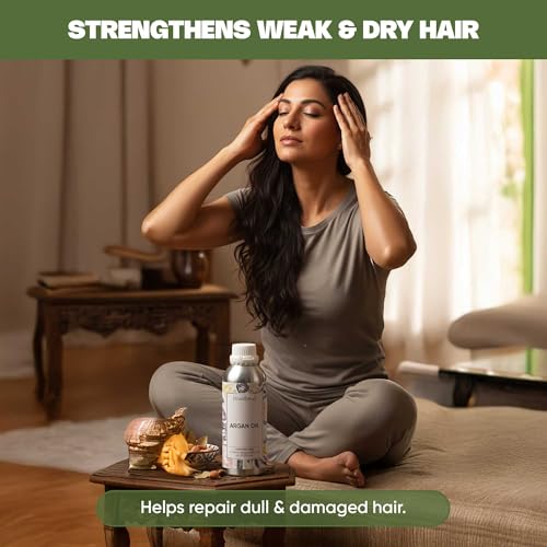 Image of VedaOils Argan Hair Oil 100ml | 100% Pure & Cold Pressed | Natural Argan Oil for Hair, Skin & Face Care