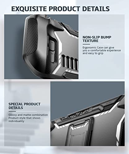 Mumba [Blade Series Case for Steam Deck 2022 with Kickstand, TPU Grip Shock Protective Cover Accessories, Heat Dissipation Friendly, Anti-Slip & Anti-Scratch Protector (FrostBlack)