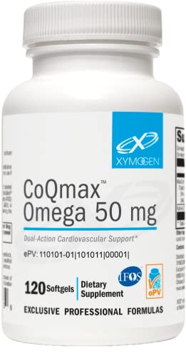 Xymogen Coqmax Omega 50 Mg - Coq10 + Fish Oil Omega 3 Supplement - Dual-Action Heart Health Support - Coenzyme Q10 + Specialized Fish Oil For 3X Greater Absorption Of Epa Dha (120 Softgels) #TOP28