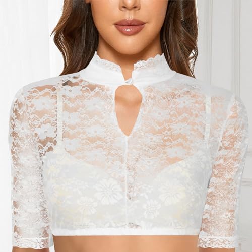 Women 1PC Underwire Lingerie Lace Vest Women Elegant Dirndl Blouse Black Dirndl Blouse Lace Woman Sexy Lingerie3