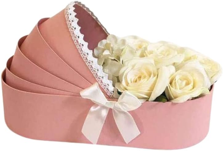 UNIKPACKAGING Premium Quality European Style Gender Reveal Gift Basket Its a Boy/Girl Floral Box for Luxury Style Flower Arrangements (Pink)