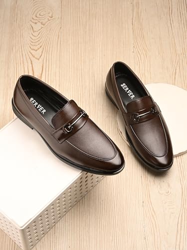 Image of Server Slip-On Mens' Formal Shoe | Pull On Stylish Non-Lace Design | Soft Cushioned Insole for Comfort | Premium Craftsmanship & Durable Build | Perfect for Office & Formal Wear | Loafer Look