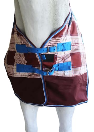Image of 64 inch Horse Turnout Waterproof Fleece Lined Medium Winter Blanket Serape 3B109LG