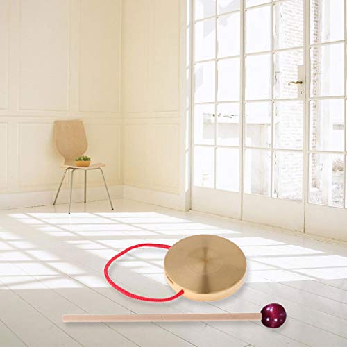 Vokmon 1 Set Hand Gong Bekkens Band Ritme Percussie Instrument Draagbare Koper Gong met Stok - Image 6