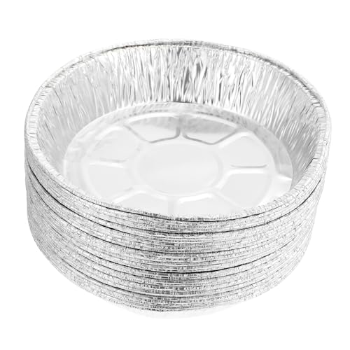 INOOMP 50Pcs Disposable Aluminum Foil Bbq Food Holders Portable Containers for Air Fryer for Baking and Serving Food