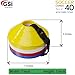 GSi Regular Soccer Cones - 40 Pack | 7Inch Diameter Cones in 4 Colors | Comes with Shoulder Strap | for Agility Training Drills