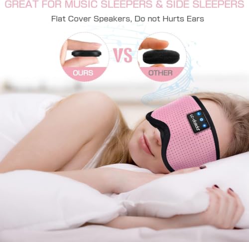 Image of LC-dolida Sleep Mask with Bluetooth Headphones, Sleep Headphones Bluetooth Sleep Mask 3D Sleeping Headphones for Side Sleepers Best Gift and Travel Essential
