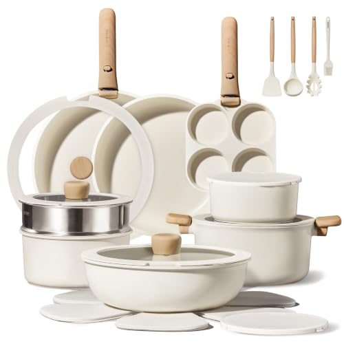Image of CAROTE 26pcs Pots and Pans Set Non Stick, Cookware Set Detachable Handle