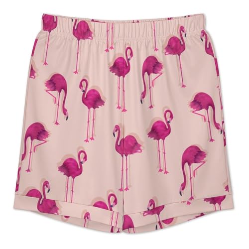 Flamingo Mens Pajama Set Short Sleeve 2 Piece Sleepwear Button Down Tops And Shorts Loungewear Outfits3