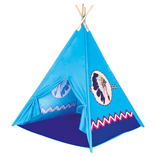 Bino Spielzelt TeePee, Zelt Kinderzimmer Zubehör, Kinderspielzeug (Kinder Tipi...