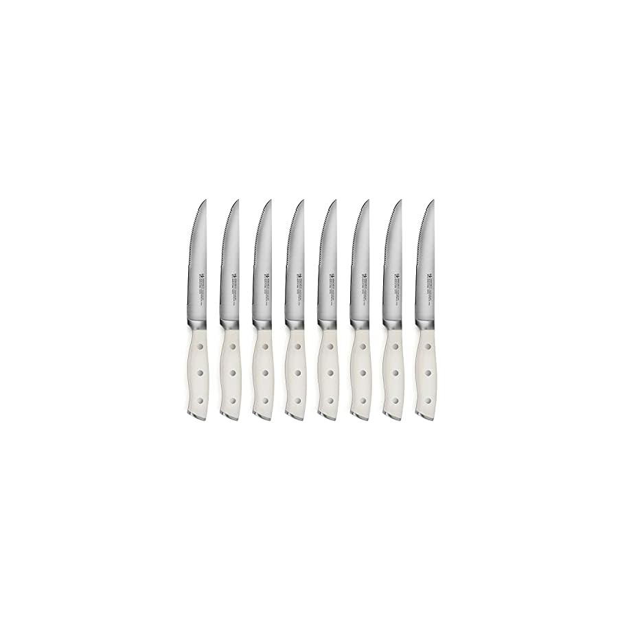 Henckels Forged Accent 20 Piece Self Sharpening Knife Block Set with Off-White Handles