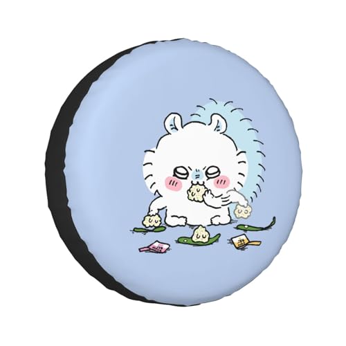 タイヤカバー ちいかわ モモンガ スペアタイヤカバー おしゃれ タイヤ収納 防塵 防水 防紫外線 日焼け止 汚れ防止 劣化対策 タイヤバッグ 持ち運び便利 取付簡単 カー用品 14〜17インチ 屋外 軽自動車 普通車 汎用 14インチ:直径60-69cm