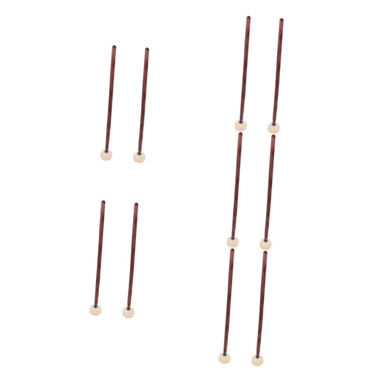 ibasenice 10stücke Holzgriff Schlagzeug Mallet Filzkopf Percussion Drumsticks Für Übung Und Tuning Für Marschtrommeln Und Bassdrums Robust Und Langlebig