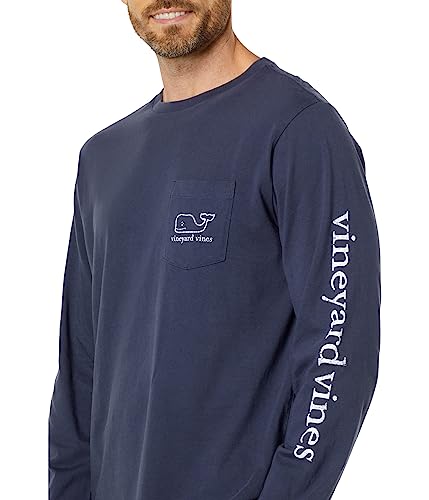 Image of vineyard vines Men's Long Sleeve Vintage Whale Pocket T-Shirt