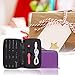 Lighted Crochet Hooks-11 Size Interchangeable Heads 2.5mm to 8.0mm with Ergonomic Grip Handles,USB Rechargeable LED Lighted Crochet Hooks Complete Set for Arthritic Hands(Purple)