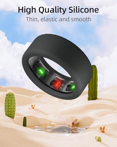 Image of 2-Pack Smart Ring Silicone Cover Compatible with Oura Ring Gen 3, Gabit Ring- Lightweight Silicone Smart Ring Protector, Skin Friendly Case for Working Out, (S for 6 7 8 9 10) Navy Blue