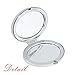 All You Need Is Love Quote Style Mirror Oval Portable Hand Pocket Makeup