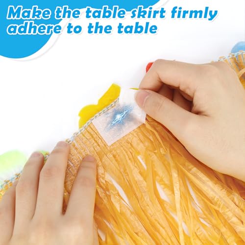 Tischrock Hawaiianische Dekoration mit bunten Blumen für tropische Party am Strand, Garten, Grill und Geburtstag