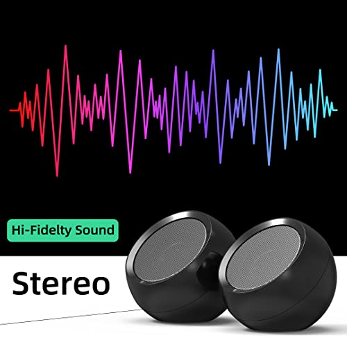 Xkx Computer Speakers For Desktop, Pc Speakers For Laptop, Small Usb-Powered External Speakers With Hi-Fidelity Stereo Sound, Direct Volume Control, Plug-N-Play… #TOP2