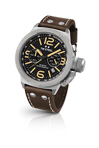 TW Steel Orologio Cronografo Quarzo Unisex con Cinturino in Pelle CS33