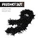 GIUSOBG Federboa 200 cm Feder-Boa, 20er Damen Federgirlande Federrock, Federboa für Tanzen, Hochzeit, Basteln, Party, Bastelarbeiten (Black)