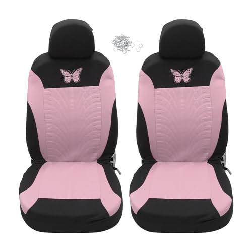 A ABSOPRO Kit de Fundas Universales para Asientos de Coche Lavables y Transpirables Protectores de Asientos Interiores de Coche (Juego de 4) Rosa