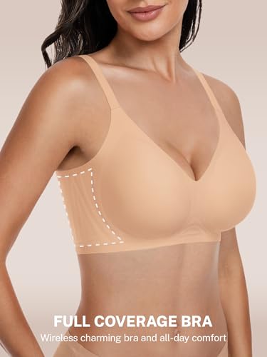 Image of habibee Jelly Bra for Women No Underwire Comfort Seamless Bras Push Up Wireless Bras Full Coverage Bralettes