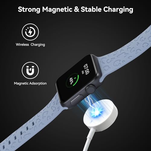 aceyoon oplader voor Apple Watch, magnetische oplaadkabel USB C & USB A iWatch-opladerkabel 1 m draagbare draadloze reisoplaadkabel compatibel met Apple Watch Series 9 8 7 6 5 4 3 2 SE Ultra - Afbeelding 4