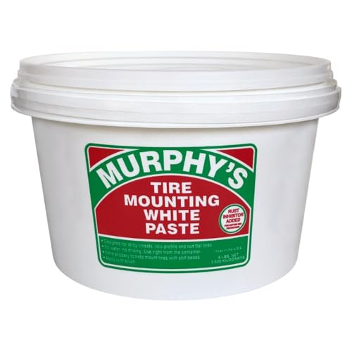 Murphys Tire Mounting White Paste 8lb Pail - Heavy Duty Bead Lubricant for Tire Installation & Removal Non-Petroleum Non-Toxic Formula