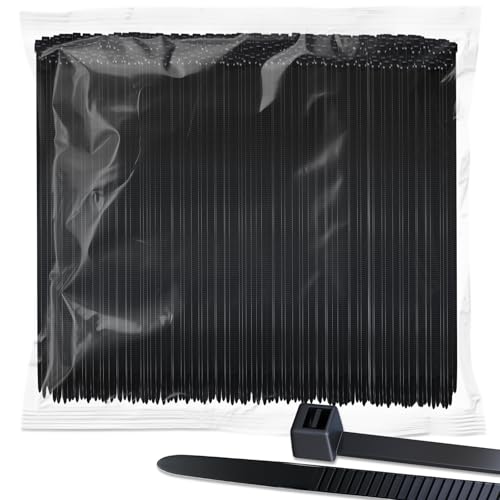 ZENIX Cable Ties, Black, 5.2 mm × 300 mm, Pack of 1,300: UV-Resistant, Extra-Long Cable Ties, Black. 28 kg Tensile Strength Suitable for Indoor and Outdoor use, as Well as in the Home and Office.