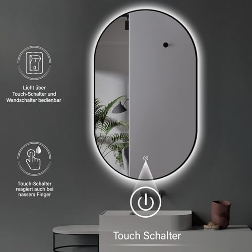 Miroir salle de bain tactile intensité variable 3 couleurs LED - 3