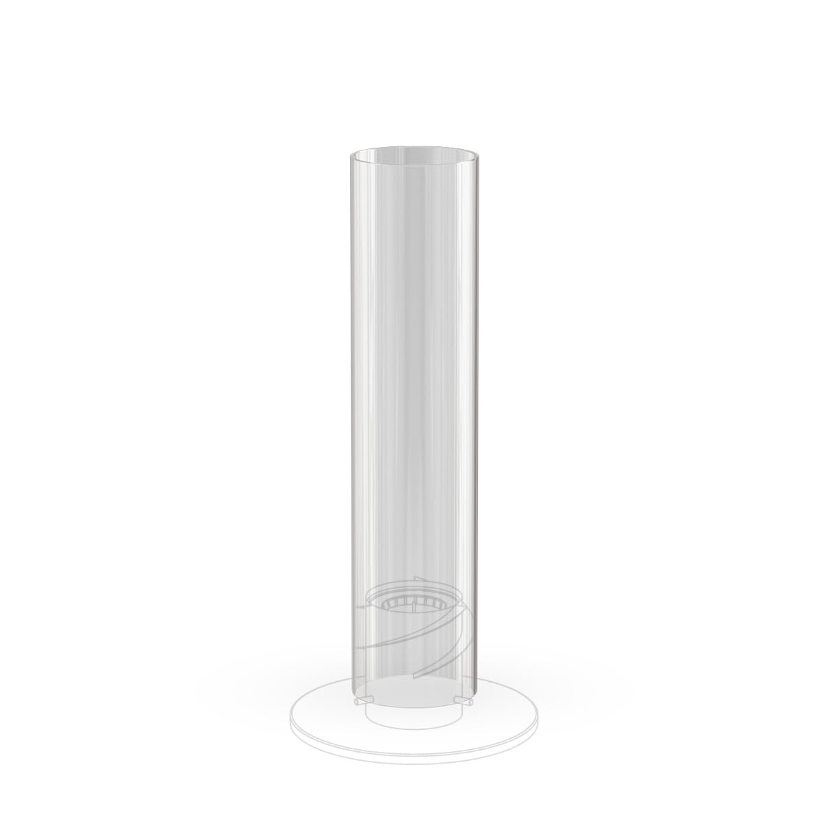 höfats - Cristal de repuesto Spin 120 - Pieza de repuesto para lámpara de mesa Spin 120, antorcha y hoguera - Cilindro de vidrio de borosilicato resistente al calor
