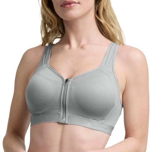 Image of Champion Women's Sports Bra, Motion Control Front-Zip, High-Impact Maximum Support, Breathable, Moisture-Wicking
