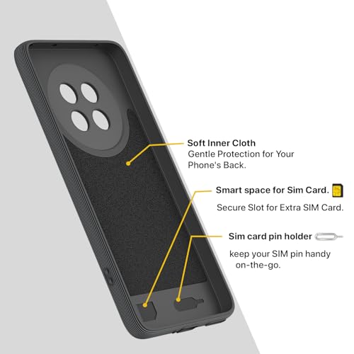 Image of Pikkme Back Cover for Oppo F31 Pro Plus 5G Camera Protection 3D Hexa Cube Design Silicone Protective Bumper Case (Grey)