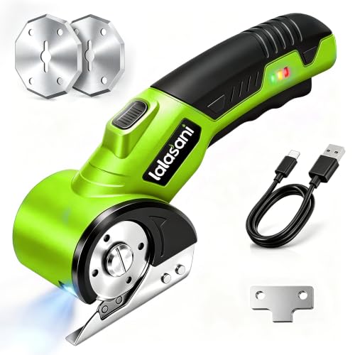 Cordless Electric Scissors for Cardboard, Automatic Box Cutter GREEN