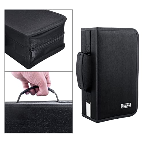 Dvd Case Holder, Siveit Cd/Dvd Case Wallet Binder Holder 160 Capacity Cd Dvd Cases Organizer Portable Cd Binder Wallet For Home Travel (Black) #TOP2