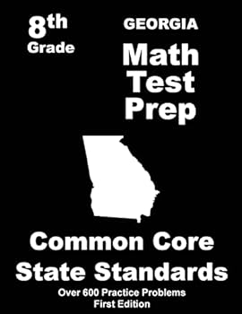 Paperback Georgia 8th Grade Math Test Prep: Common Core Learning Standards Book