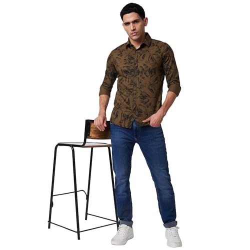 Image of Spykar Men's Regular Fit N /A Full Sleeve Printed Casual Shirts