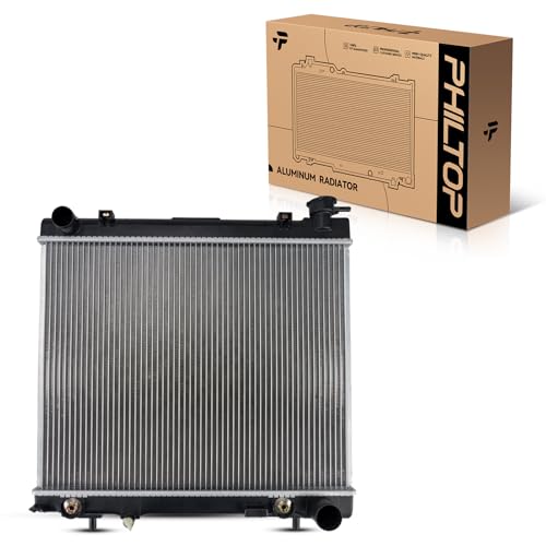 Image of PHILTOP Aluminum Car Replacement Radiator Compatible with 2005-2011 Dakota 3.7 /4.7L(w /Standard Cooling) 2006-2009 Raider CU2883