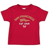 Retro Pennant Baby Apparel for San Francisco Football Fans (NB-7T) (Red Toddler Tee, 2T)