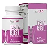 ProLab Organics InstaBust Breast Enhancement Pills - Natural Supplement for Fuller, Lifted Bust - No Unwanted Weight Gain - Safe, Fast-Acting Formula for Visible Breast Growth